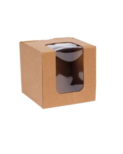 Eco Kraft Window Cake Box 5in