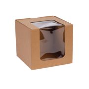 Eco Kraft Window Cake Box 6in