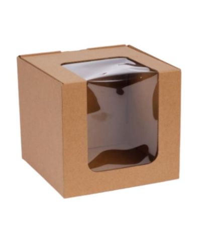 Eco Kraft Window Cake Box 6in