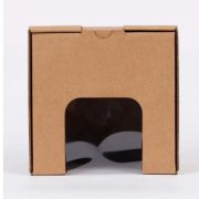 Eco Kraft Window Cake Box 6in