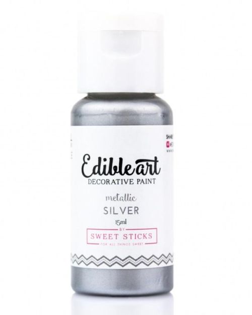 Edible Art Paint – Metallic Silver