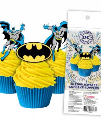 Edible Wafer Cupcake Toppers – Batman