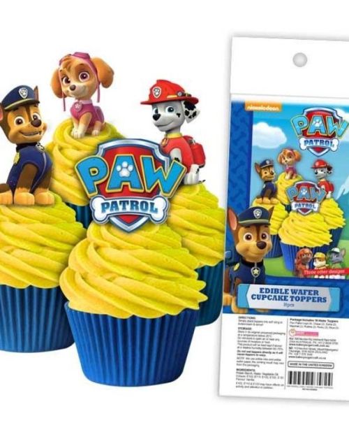 Edible Wafer Cupcake Toppers – Paw Patrol