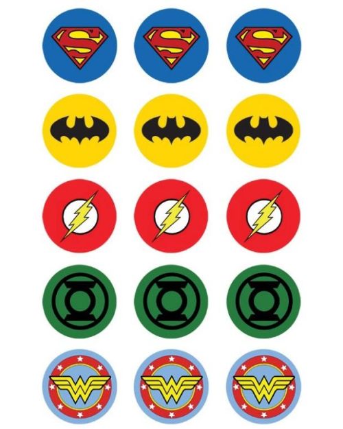 Edible Icing Cupcake Images – Justice League