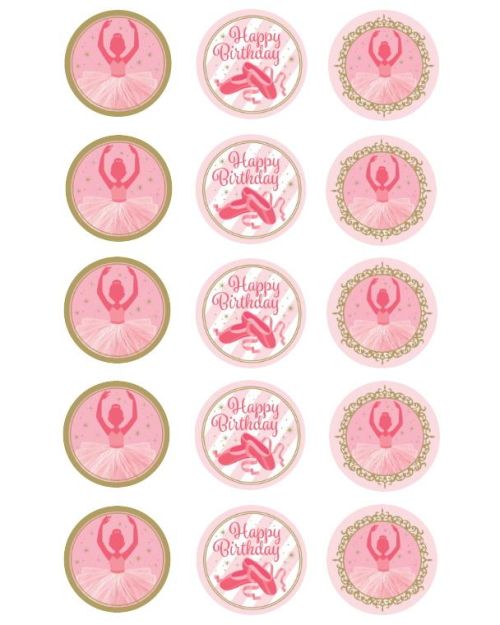 Edible Icing Cupcake Images – Ballerina