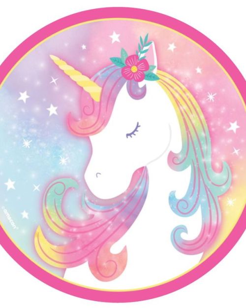 Edible Icing Image – Enchanted Unicorn Round