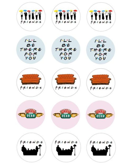 Edible Icing Cupcake Images – Friends