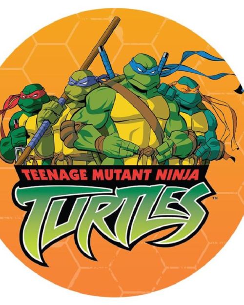 Edible Icing Image – TMNT Orange Round