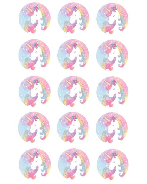 Edible Icing Cupcake Images – Unicorn