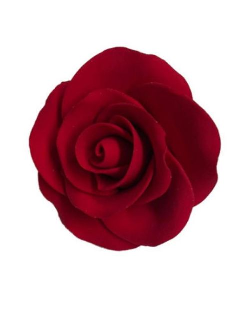 Single Icing Rose – Medium Red