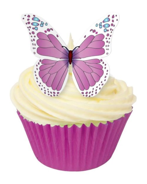 Edible Wafer Butterflies – Pink & Blue