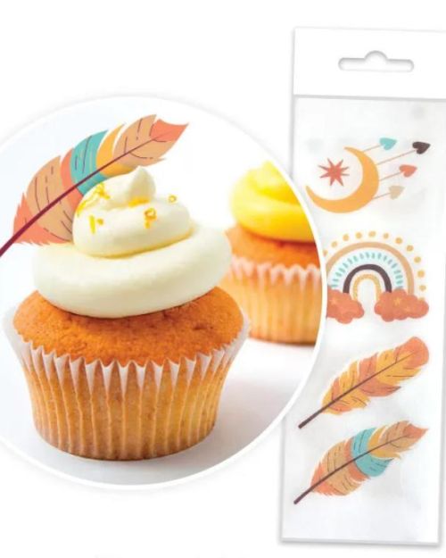 Edible Wafer Cupcake Toppers – Boho