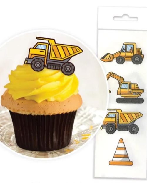 Edible Wafer Cupcake Toppers – Construction