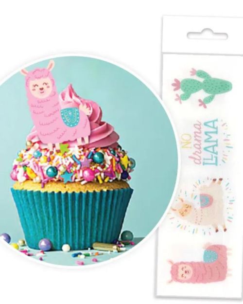 Edible Wafer Cupcake Toppers – No Drama Llama