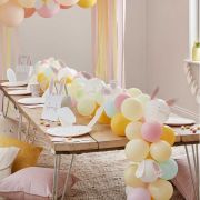Eggciting Easter Balloons & Bunnies Table Runner