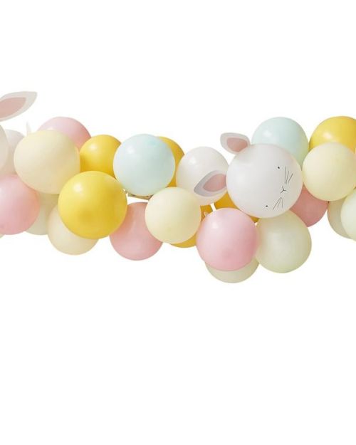 Eggciting Easter Balloons & Bunnies Table Runner