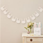 Eggciting Easter Bunny Face Bunting