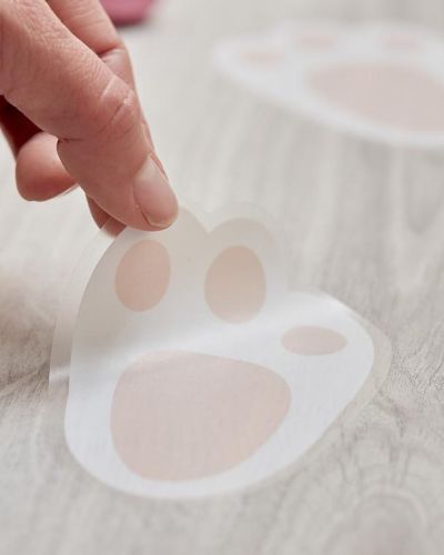 Eggciting Easter Bunny Footprint Floor Stickers