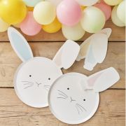 Eggciting Easter Bunny Plates 8pk