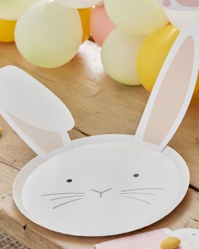 Eggciting Easter Bunny Plates 8pk