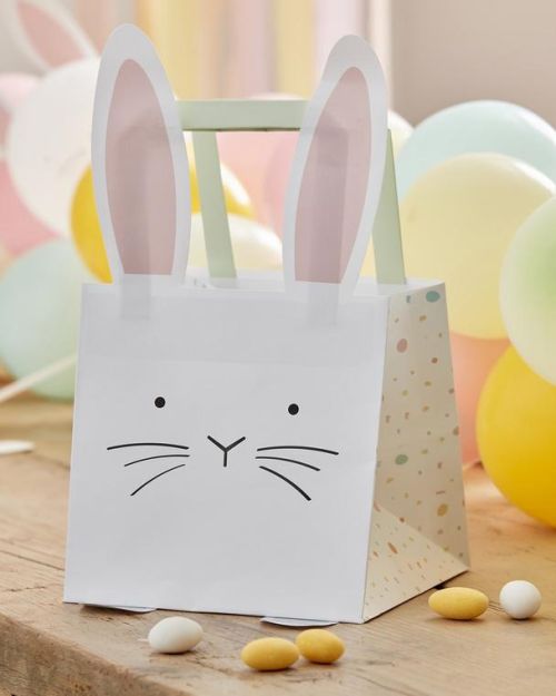 Eggciting Easter Bunny Treat Bags 5pk