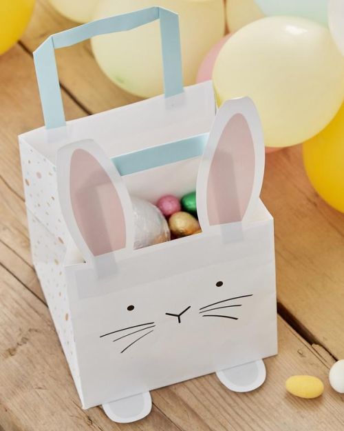 Eggciting Easter Bunny Treat Bags 5pk