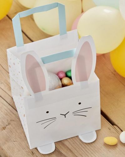 Eggciting Easter Bunny Treat Bags 5pk