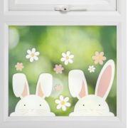Eggciting Easter Bunny Window Stickers