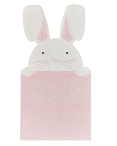 Eggciting Easter Peeking Bunny Napkins 16pk