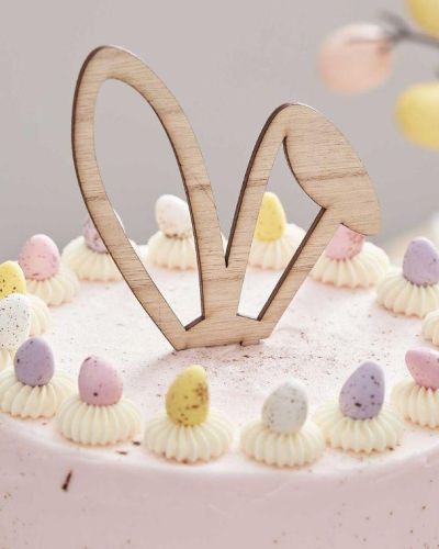 Eggciting Easter Wooden Cake Topper