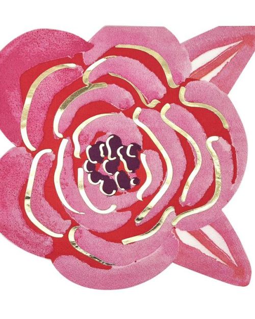 Elegant Flower Shaped Napkins 16pk