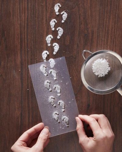 Elf Footprints Christmas Stencil