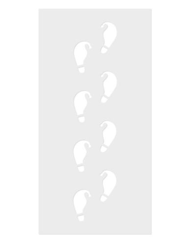 Elf Footprints Christmas Stencil