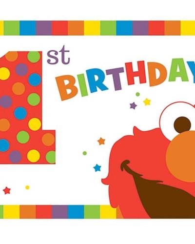 Elmo Turns One Invitations 8pk