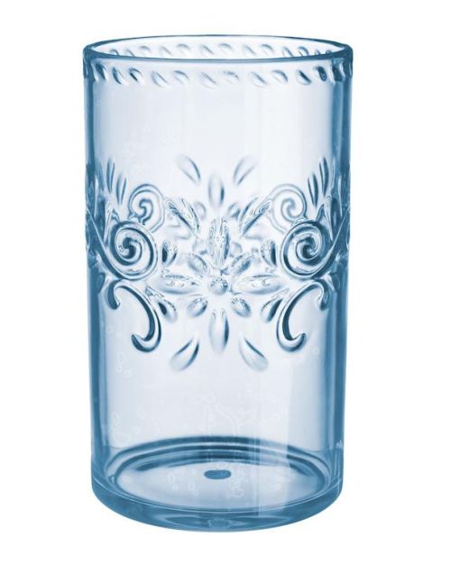 Boho Vibes Blue Floral Highball Tumbler