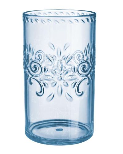 Boho Vibes Blue Floral Highball Tumbler