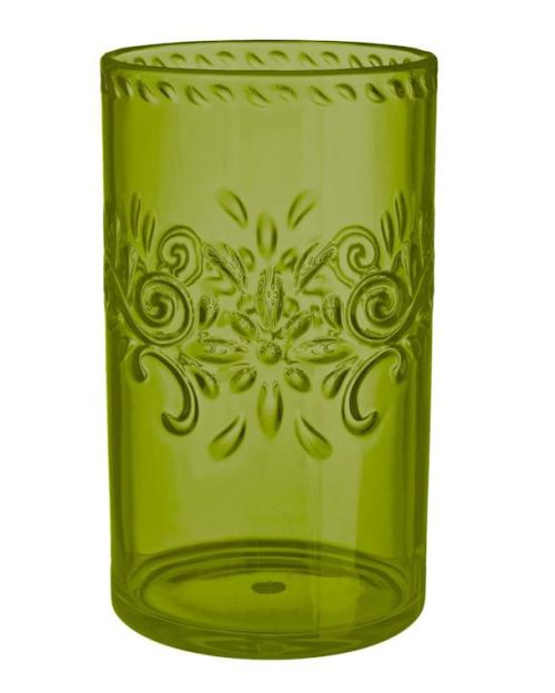 Boho Vibes Green Floral Highball Tumbler