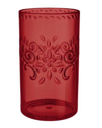 Boho Vibes Red Floral Highball Tumbler