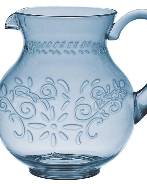 Boho Vibes Blue Floral Pitcher Jug