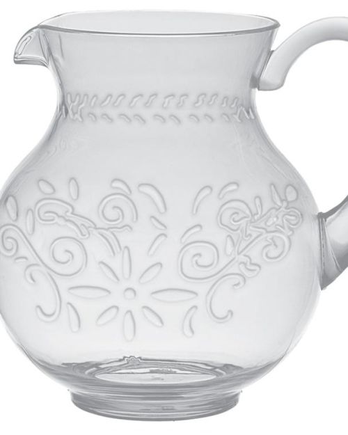Boho Vibes Clear Floral Pitcher Jug