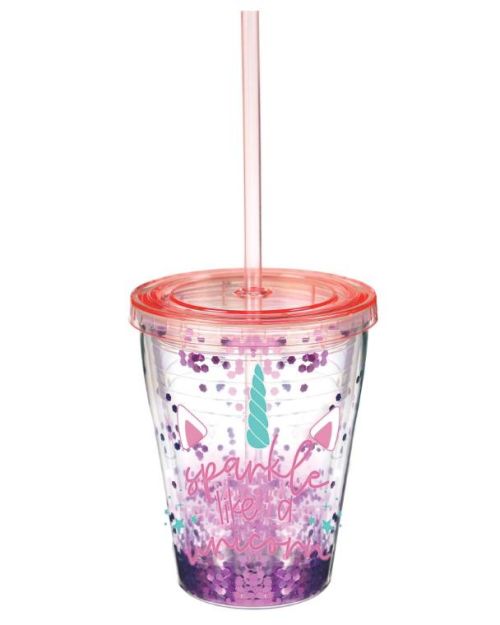 Enchanted Unicorn Tumbler with Straw