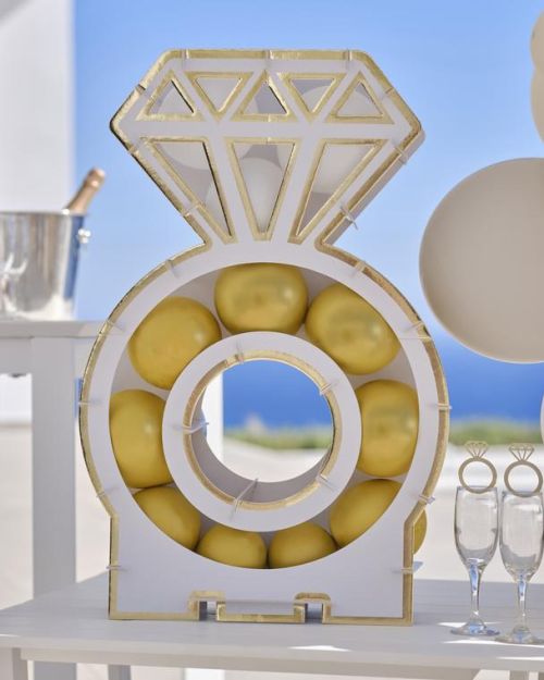 Engagement Party Balloon Mosaic Stand