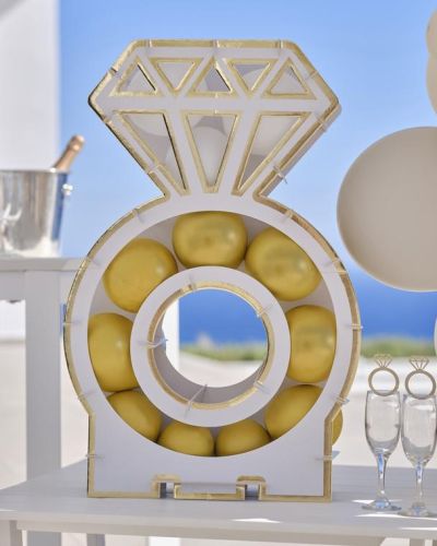 Engagement Party Balloon Mosaic Stand