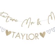 Engagement Party Customisable Surname Banner Kit