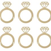 Engagement Party Ring Drink Toppers 6pk