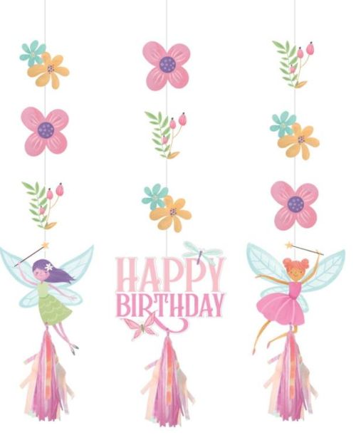 Fairy Forest Hanging Cutouts with Tassels