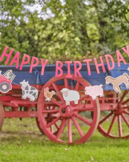 Farm Friends Happy Birthday Bunting