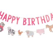 Farm Friends Happy Birthday Bunting