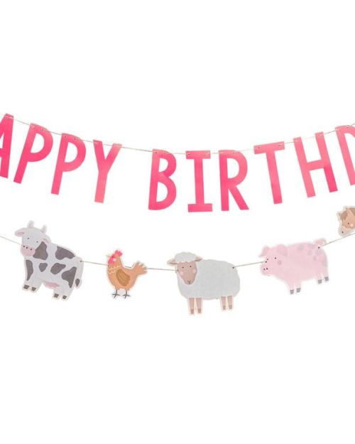 Farm Friends Happy Birthday Bunting
