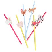 Farm Friends Paper Straws 16pk
